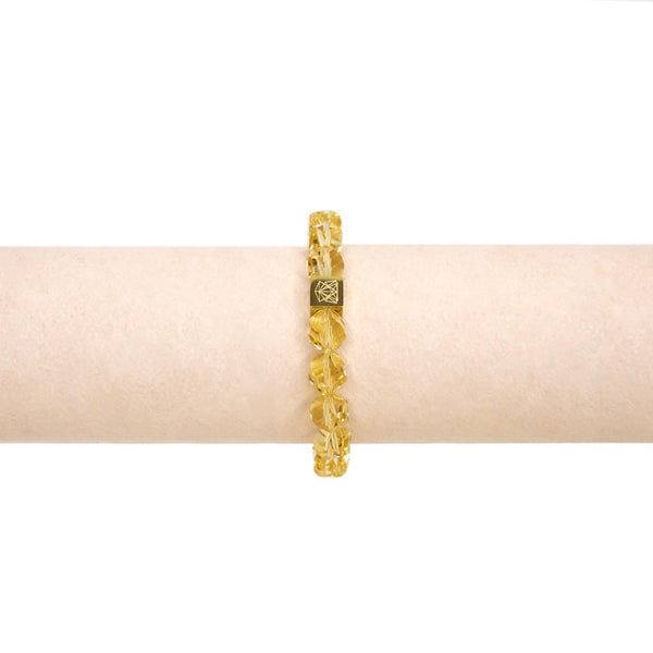 Polygonal Crystals Champagne Bracelet